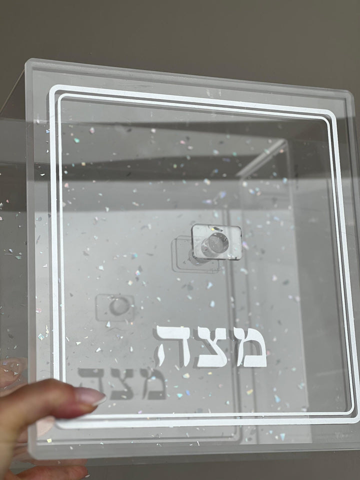 כלי למצות - אקריליק עם נצנצים