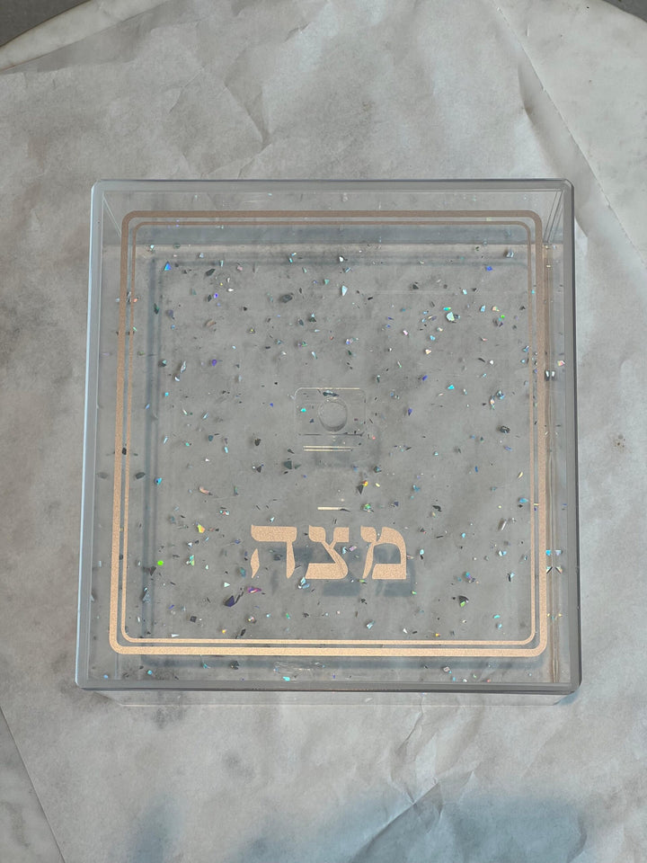 כלי למצות - אקריליק עם נצנצים